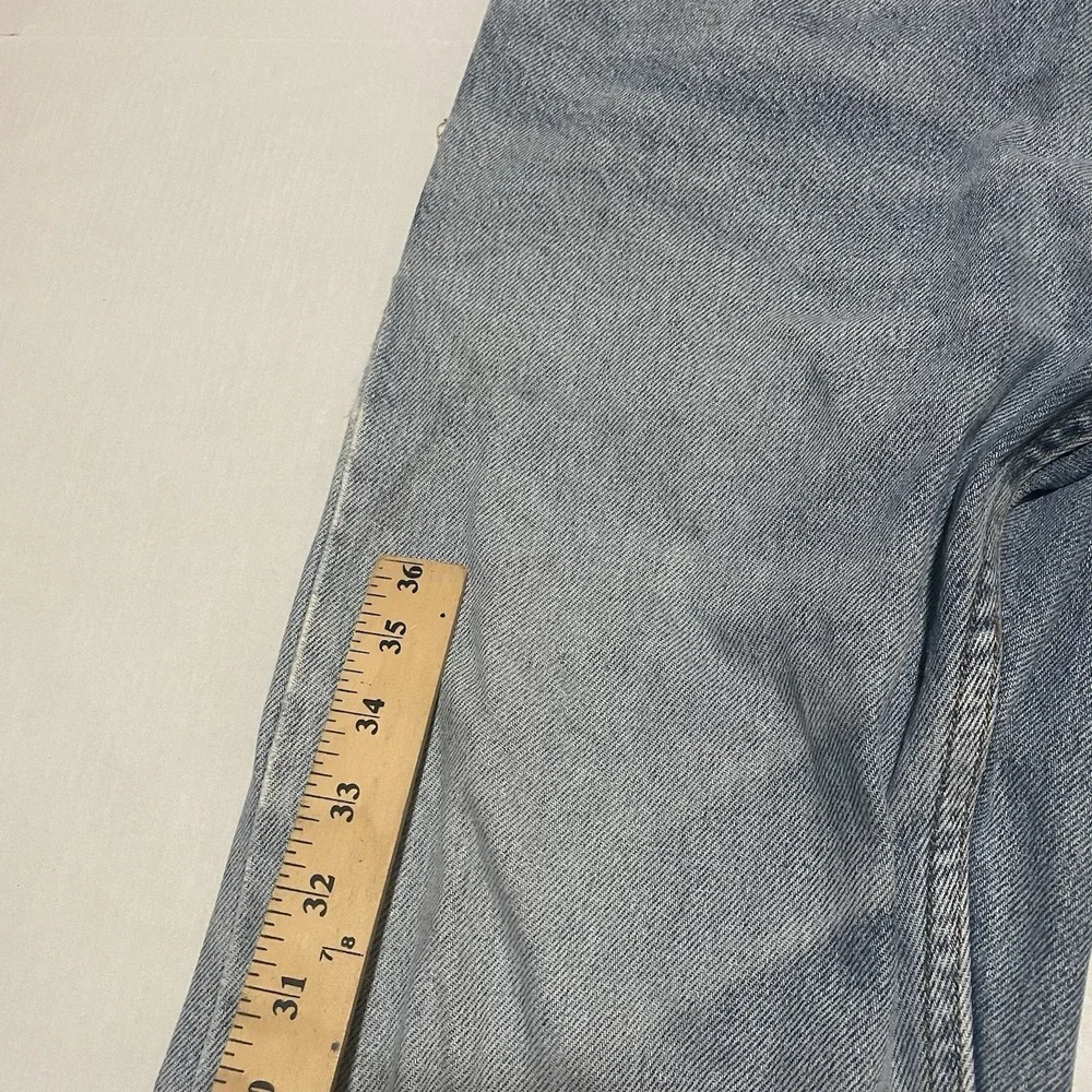 Vintage Mens Levi's 505 Light Wash Straight Leg Jeans Sz 32 X 29 Mexico Distress